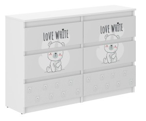 Komoda dziecięca R-120 BIAŁY MISIU