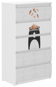 Komoda dziecięca R-5 MIŚ CZARNO-BIAŁY