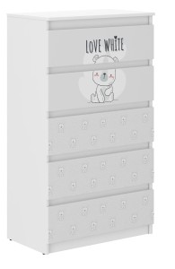 Komoda dziecięca R-5 BIAŁY MISIU