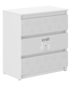 Komoda dziecięca R-3 BIAŁY MISIU