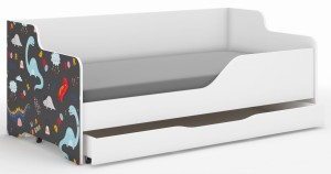Łóżko dziecięce LILU 160x80 DINOZAURY-boki