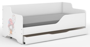 Łóżko dziecięce LILU 160x80  DZIEWCZYNKA Z BALONIKIEM-boki