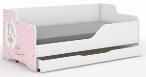 Łóżko dziecięce LILU 160x80 KSIĘŻNICZKA-boki