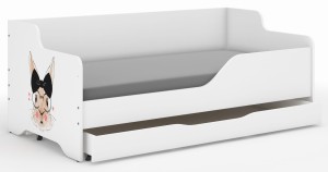Łóżko dziecięce LILU 160x80 PAN KRÓLIK-boki