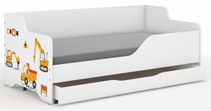 Łóżko dziecięce LILU 160x80 PLAC BUDOWY-boki