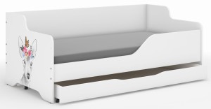 Łóżko dziecięce LILU 160x80 SARENKA Z MOTYLKIEM-boki