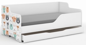 Łóżko dziecięce LILU 160x80 ZWIERZĄTKA-boki