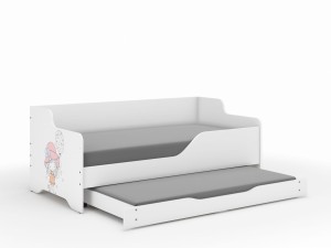 Łóżko dziecięce LILU 160x80 DZIEWCZYNKA Z BALONIKIEM z funkcją spania
