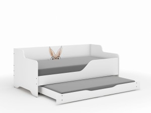 Łóżko dziecięce LILU 160x80 PANI KRÓLIK  z funkcją spania