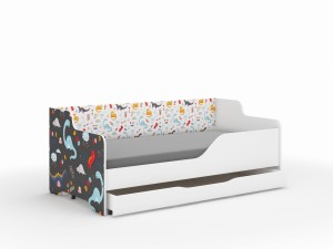 Łóżko dziecięce LILU 160x80 DINOZAURY-komplet