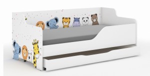 Łóżko dziecięce LILU 160x80 MINI ZOO-komplet