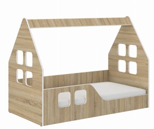 Łóżko dziecięce Niski DOMEK SONOMA 140x70 Montessori LEWY