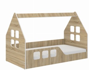 Łóżko dziecięce Niski DOMEK SONOMA 160x80 Montessori LEWY