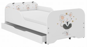 Łóżko dziecięce MIKI 160x80 MYSZKA SAFARI