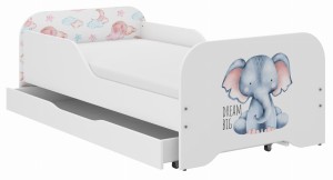 Łóżko dziecięce MIKI 160x80 SŁONIK SAFARI