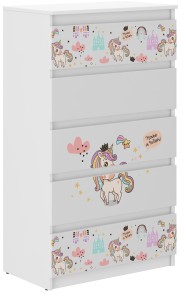 Komoda dziecięca R-5 JEDNOROŻEC RAINBOW