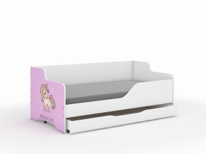Łóżko dziecięce LILU 160x80 JEDNOROŻEC RÓŻOWY -boki