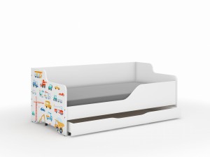 Łóżko dziecięce LILU 160x80 MASZYNY -boki