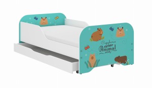 Łóżko dziecięce MIKI 160x80 KAPIBARA ANIMALS 