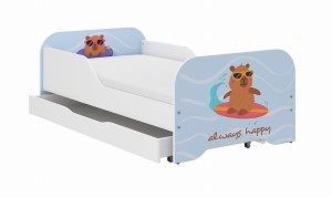 Łóżko dziecięce MIKI 140x70 KAPIBARA NA FALI