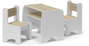 Stolik z krzesełkami zestaw BIAŁE mix SONOMA