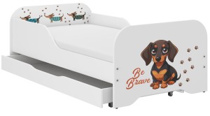 Łóżko dziecięce MIKI 160x80 Odważny Jamnik