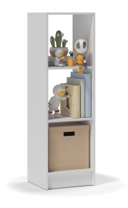 Regał dziecięcy modułowy na zabawki i książki Montessori 3 Biały