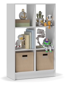  Regał dziecięcy modułowy na zabawki i książki Montessori 6 BIAŁY