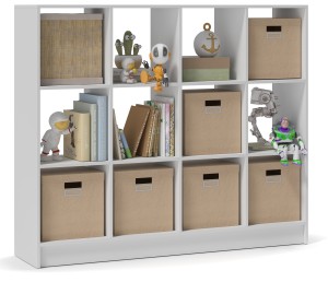  Regał dziecięcy modułowy na zabawki i książki Montessori 12 BIAŁY